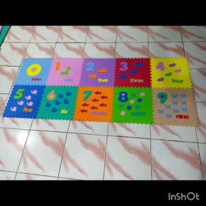 Karpet Matras Puzzle Angka 30cm x 30cm untuk Edukasi Anak dengan Desain Menarik
