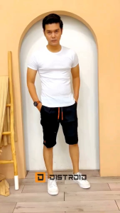rib pdk celana cinos pria celana pendek chino dewasa bahan melar ukuran 27-38