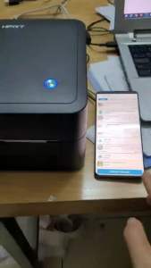 Máy in tem nhãn mã vạch tem trà sữa HPRT D35E