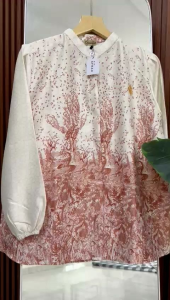ASYA BLOUSE/ KEMEJA ATASAN WANITA MOTIF MAXMARA DIGITAL MONOGRAM