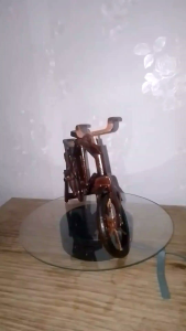 TERMURAH miniatur sepeda ontel kayu hiasan klasik souvenir