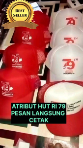 TOPI JARING 17 AGUSTUS HUT RI 79/ATRIBUT AGUSTUSAN/IDENTITAS/TOPI DISTRO