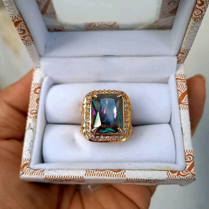 Cincin Batu Mistik Quartz Super Mewah Elegan