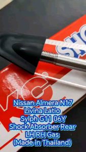 Nissan Almera N17 Livina Latio Sylph G11 06Y TKC Shock Absorber Rear LH RH Gas (Made in Thailand) 1 Pair
