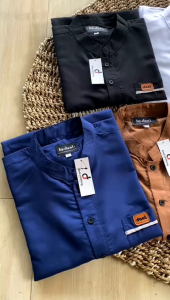 BAJU KOKO KURTA DEWASA KATUN LENGAN PENDEK M L XL XXL