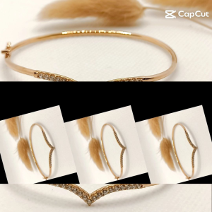 Gelang Emas 8K Permata Putih & Variasi Model Aurel