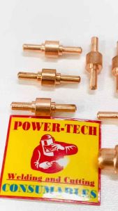 5 BỘ: [ Đồng Đỏ  Bền ] Bộ Béc Cắt Plasma LOẠI NGẮN dùng cho Mỏ Cắt PT31 hoặc KLG40  bao gồm 1 bép cắt và 1 điện cực