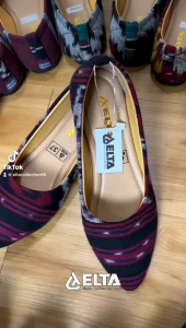 sepatu flat sepatu balet tenun terbaru