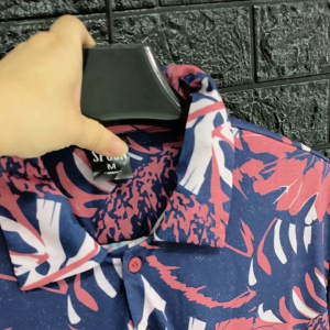 Kemeja Pria /Wanita Lengan Pendek/SPOON/Motif Leaf