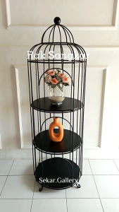 Rak sangkar burung elegan - Rak pajangan minimalis - rak pajangan mewah