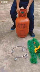 Tatakan Tabung Gas KENMASTER Elpiji Besi Bulat Plus Roda 3kg 5kg 12kg tatakan gas elpiji 3kg gas kompor roda elpiji 12kg rinnai