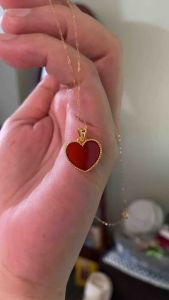 PAWNABLE ON SALE 18K Gold Fine Tauco Chain Necklace & Heart Pendant