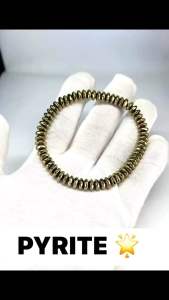 PYRITE  ABACUS AND BARREL BRACELETS ( AUTHENTIC ) ( Stone for Strenght )