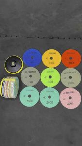 ✨ Hi Lap Wet & Dry Diamond Polishing Pads Set – 10pcs Low Speed (4 Inch)