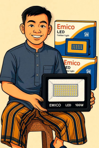 LAMPU SOROT RGB 100W LED WARNA WARNI REMOTE FLOOD LIGHT 100 WATT HIAS OUTDOOR PELAMINAN WATERPROOF SNI EMICO TAMAN TEMBAK PESTA DINDING TEMPEL AC 220V