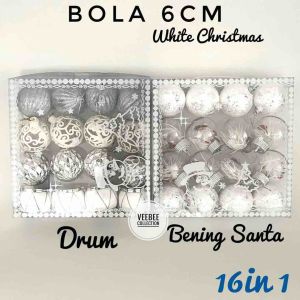 Bola Natal 6cm Isi 16pc: Dekorasi Natal yang Cantik & Unik