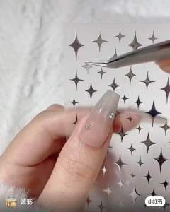 [Hot] Sticker lazer nail 3D bling bling / sao … phản sáng tốt