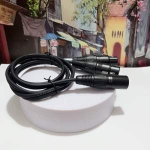 Dây Canon Đực ( XLR ) ra 2 Đầu Canon Cái dài 1m