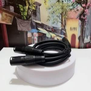 Dây XLR Canon Cái ra 2 đầu XLR Canon Đực dài 1m