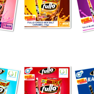 Fullo Wafer Roll 14g – | Camilan Renyah Isi Krim Lezat - 14Gram 1 pak isi 24+1 pcs