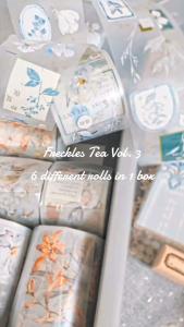 Fairy Lights Journal - READY STOCK/ art journaling/ scrapbook deco: Freckles Tea Vol. 3 matte tapes set