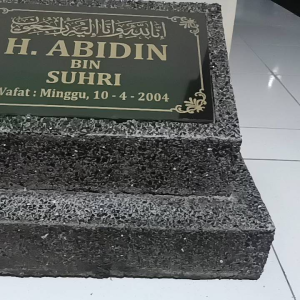 Nisan MAKAM +Dudukan Besar Orang Tua serbuk granite