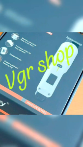 Geemy Gm-6136 | Cordless Rechargeable Led Display Hair Clipper Heavy Duty For Hair And Beard Cut (White) Trimmer