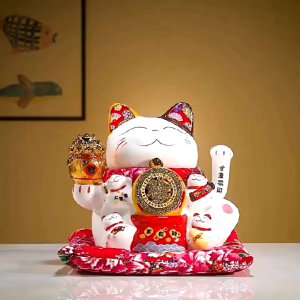 ✅8-11 inch Electric USB & Battery Hand Waving Lucky cat Fortune Decoration Gift/8-11寸电动摇手招财猫