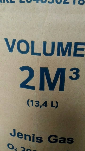 Tabung Argon 2m3 BARU sudah isi Argon untuk Las Tig