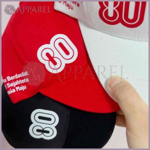 WM APPAREL Topi baseball Logo resmi Hut 80 RI 17 Agustus indonesia [TERBARU!] Premium quality fabric import