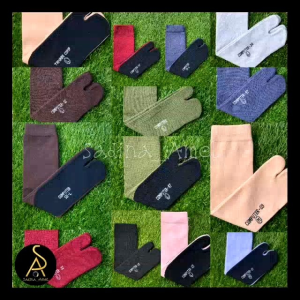 KAUS KAKI NILON JEMPOL MUSLIMAH WANITA DEWASA MOTIF POLOS TELAPAK HITAM