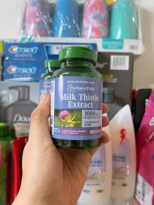 [Date 2027] Viên uống Thải độc gan Puritans Pride Milk Thistle Extract 1000mg loại 180 viên Mỹ - Date 2027.