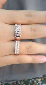 Cincin wanita tempahan replika berlian