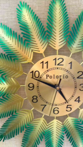 Jam Minimalis Polorio Type A31 - UK 45CM x 45CM - Bahan Metalglass