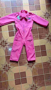 Wearpack Anak Baju Profesi Pilot Anak Warna Pink Werpak Anak Kostum Merah Muda