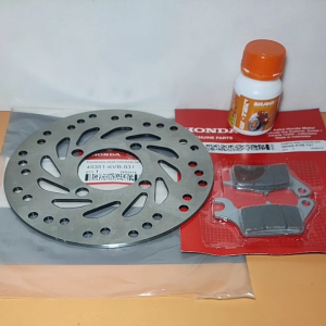Paket kvb piringan cakram depan+dispad kampas rem+minyak rem Honda Vario Beat Scoopy spacy all matic