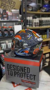 MT LIMITED EDITION HELMET Nautical Tatoo Gloss Titanium Base