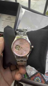 Đồng Hồ Nữ Orient RN-AG0731J Automatic Size 35.9 Pink Pastel Open Heart New 2026