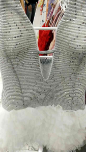 DLM. ชุดพีอาร์ เดรสผ้ากลิตเตอร์วิ้ง เสริมฟองน้ำ ทรงสวย