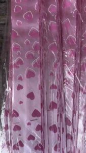 โบว์ริบบิ้น โบว์รูด ริบบิ้นกึ่งสำเร็จรูป โบว์ติดของขวัญ (ยกแพ็ค 100 ชิ้น) ขนาด 50 มม.สีชมพูลายหัวใจ