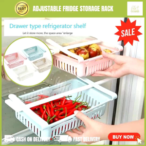 T.Ph Adjustable Kitchen Fridge Storage Rack Home Organizer Food Container Refrigerator Drawer Storage Box Shelf