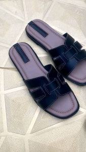 Sandal wanita model H motif anyaman//Sandal slop wanita