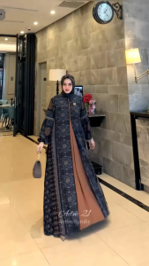 gamis set hijab motif terbaru adm21 edisi shamara set dress viral kekinian