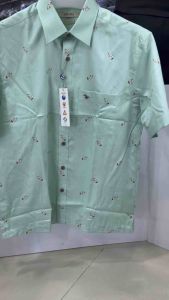 (6R0479)Áo sơ mi năm ngắn tay lai ngang  Form regular( rông)  vải cotton dày dặn