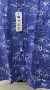 (6R0471)Áo sơ mi năm ngắn tay lai ngang  Form regular( rông)  vải line dày dặn