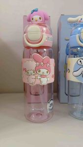 Sanrio Kids Water Bottle 630ml Dual Drink Tritan BPA Free | Kuromi Cinnamoroll My Melody Sweet Piano | Leakproof Bottle with Handle