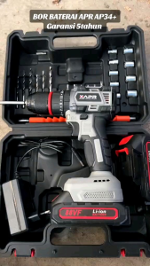 Bor Cordless APR JAPAN 88Vf Type AP34+ Fullset GARANSI RESMI: Keyless Auto Lock Impact Drill 3 Mode