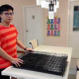 กรงสุนัข(#2พื้นพลาสติก) กรงหมา กรงเเมว กรงกระต่าย กรงสัตว์เลี้ยง (กรงใหญ่ พื้นพลาสติก)