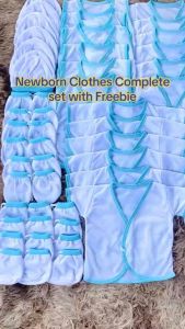 47pcs Newborn Cotton Set Tieside Baruan for Newborn Babies with Freebie