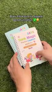 Sank Magic Buku Tulis Ajaib Anak Kecil 1 Set isi 4 Book + Pulpen Belajar Gambar
